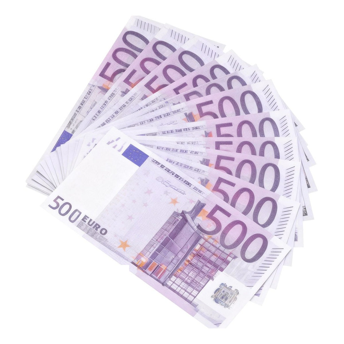 Billetes de Juguete 500 Euros 100 uds Recambio para Pistola de Billetes