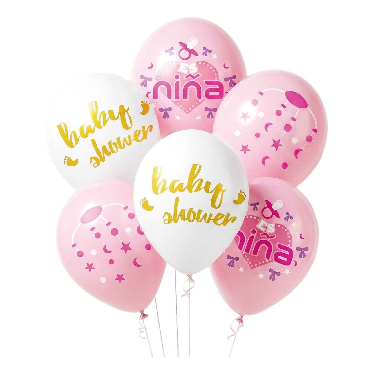 Globos Látex Baby Shower 40 cm 6 uds