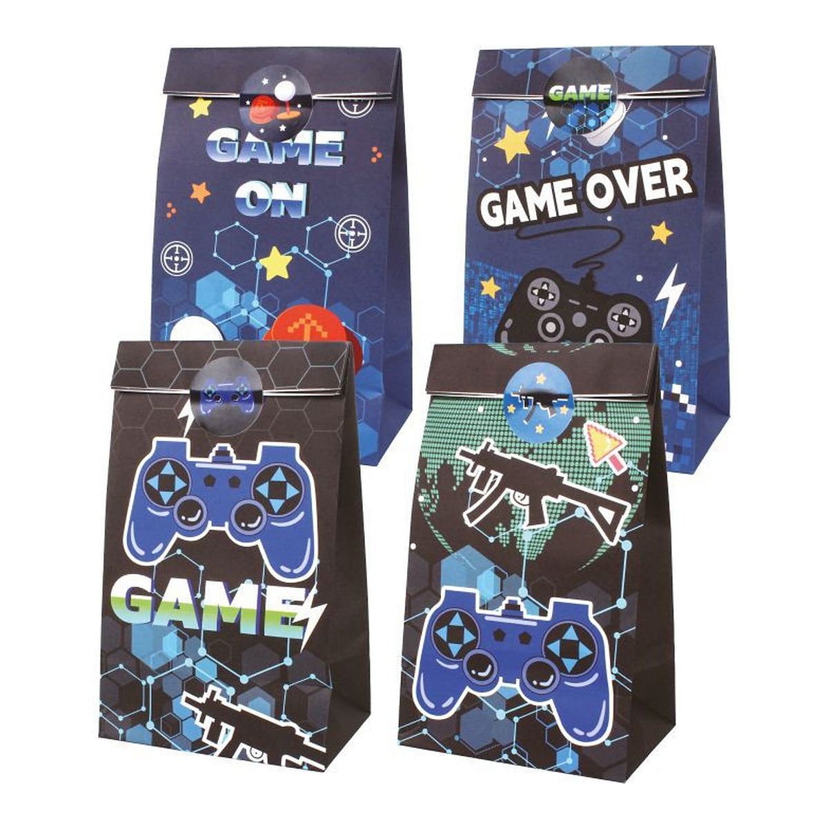 Bolsas de Papel Gamer 12x20x8 cm 4 uds