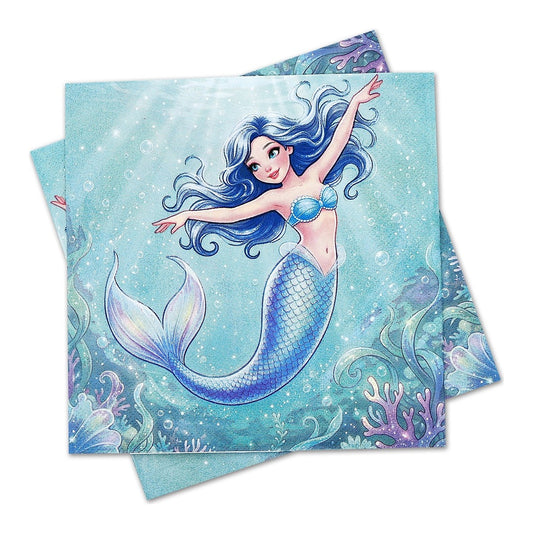 Servilletas Sirena 33x33 cm 12 uds
