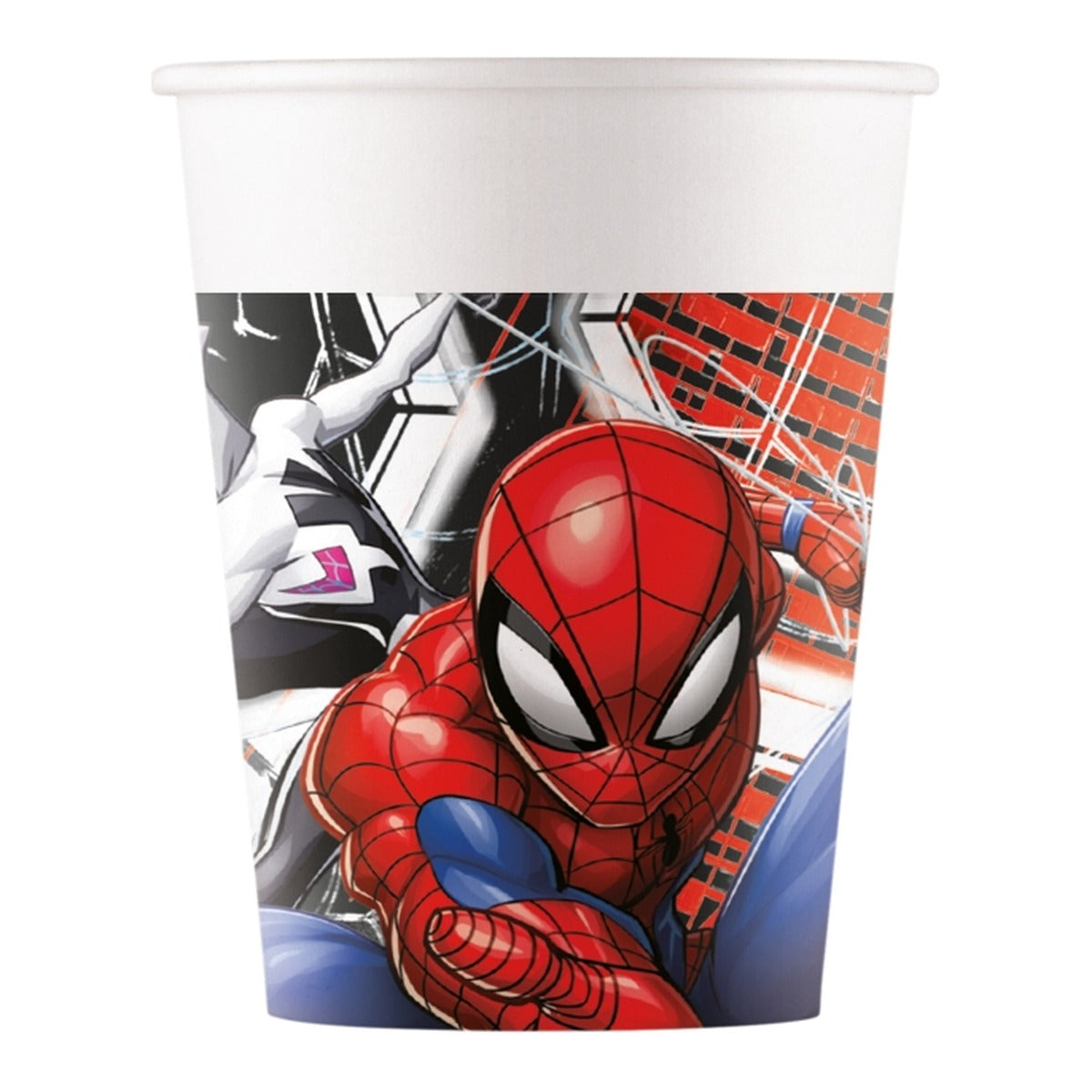 Vasos Papel 200ml Spiderman Telaraña FSC 8 uds
