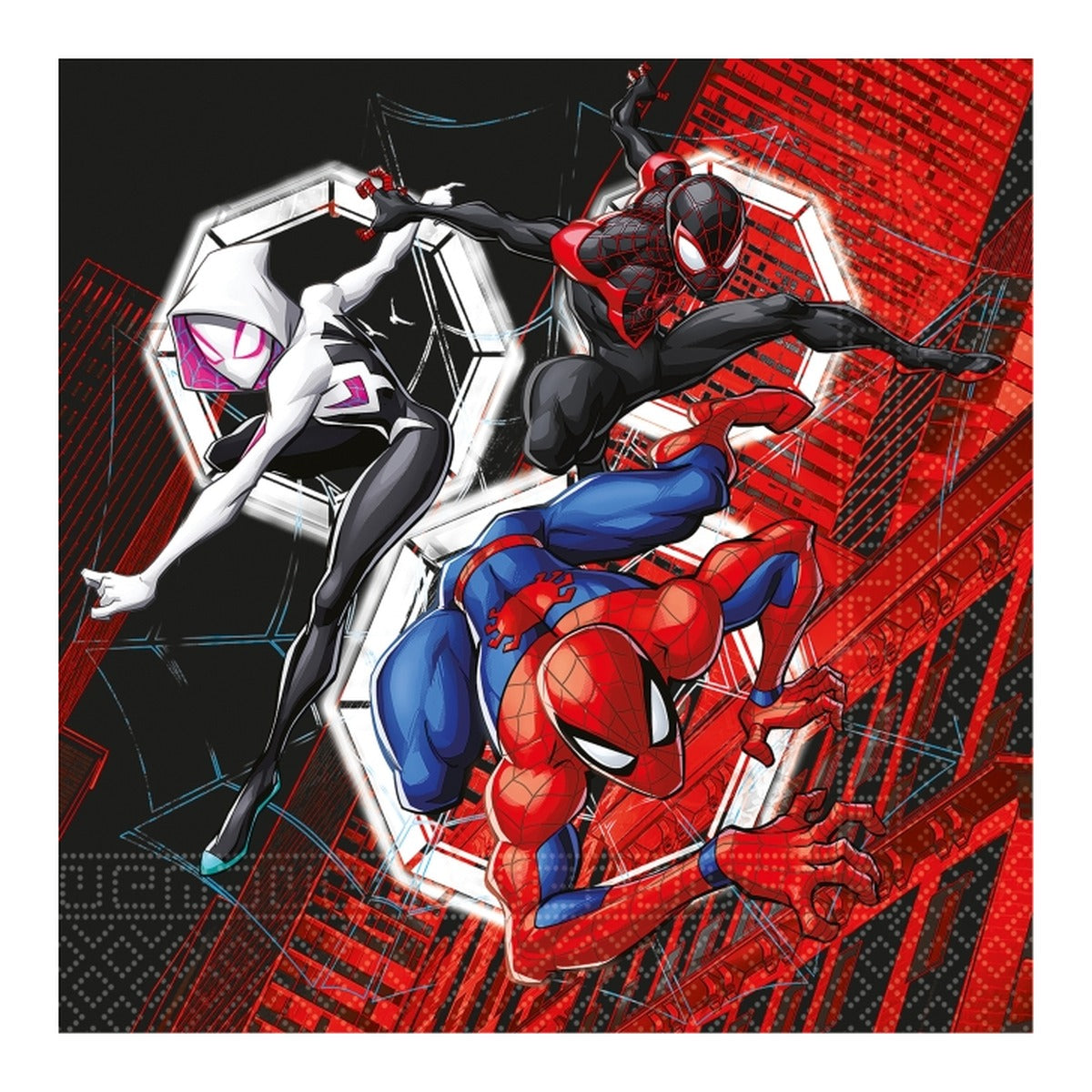 Servilletas 33x33cm Spiderman Telaraña FSC 2 capas 20 uds