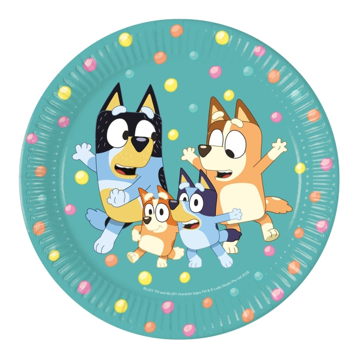 Platos 23cm Bluey FSC 8 uds