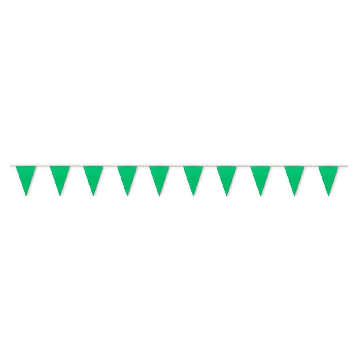 Banderines Triangulares Cosidos Impermeables para Exterior 20 Banderines - Verde Oscuro