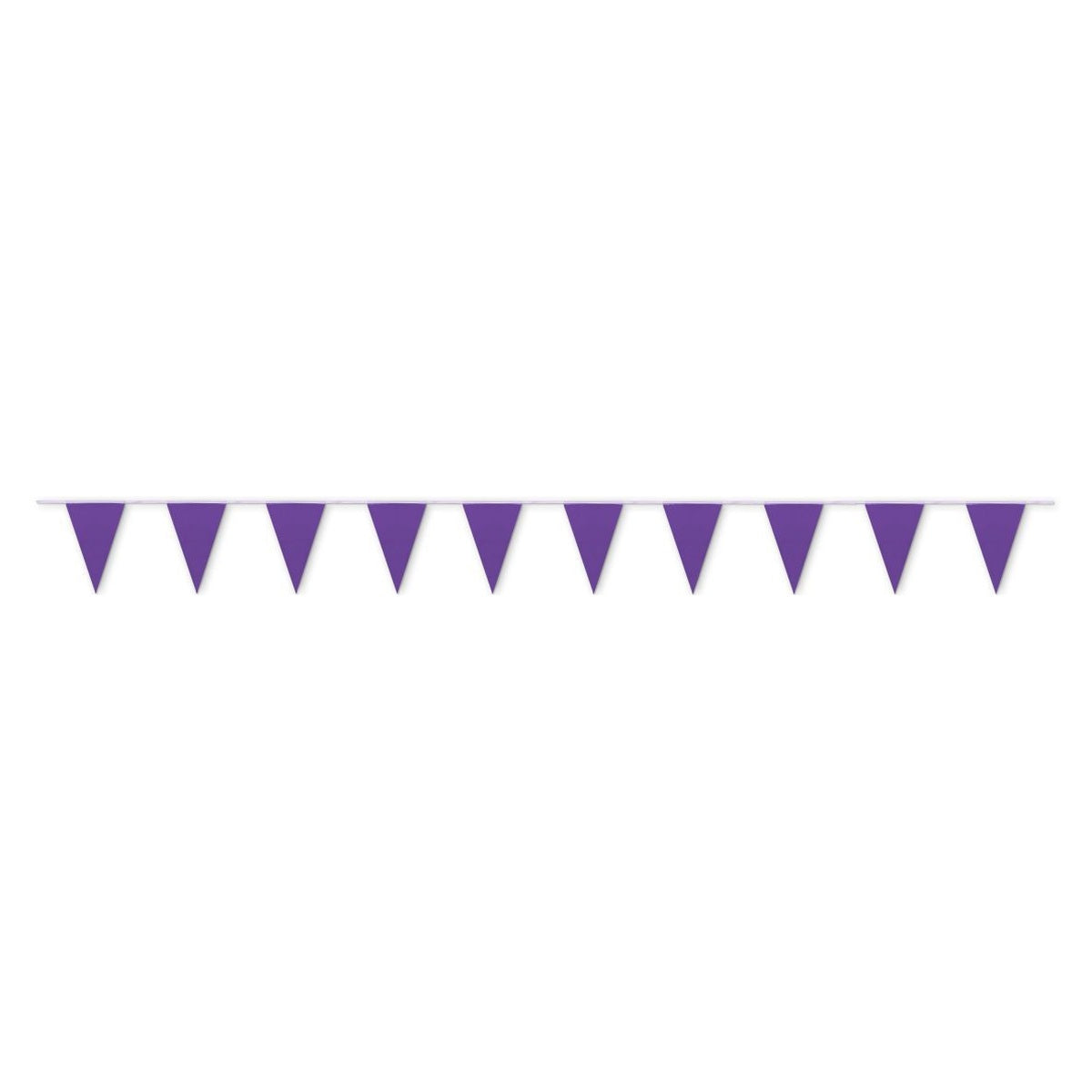 Banderines Triangulares Cosidos Impermeables para Exterior 20 Banderines - Morado