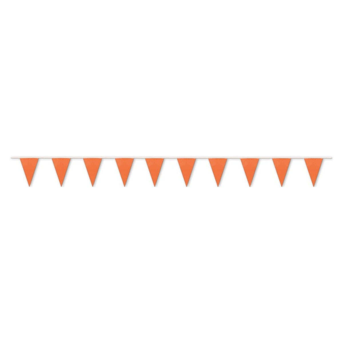 Banderines Triangulares Cosidos Impermeables para Exterior 20 Banderines - Naranja