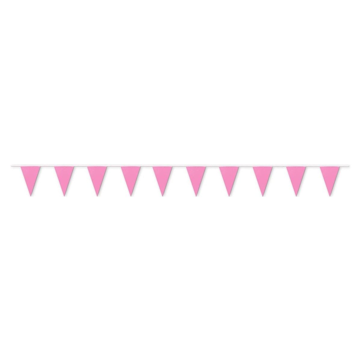 Banderines Triangulares Cosidos Impermeables para Exterior 20 Banderines - Rosa
