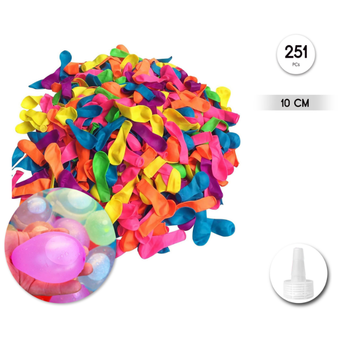 Globos de Agua Látex 250/500 uds con Boquillas