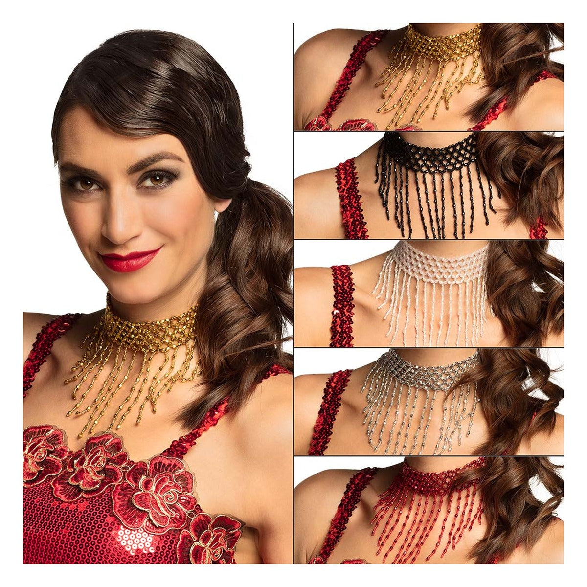 Gargantilla Flapper con Flecos