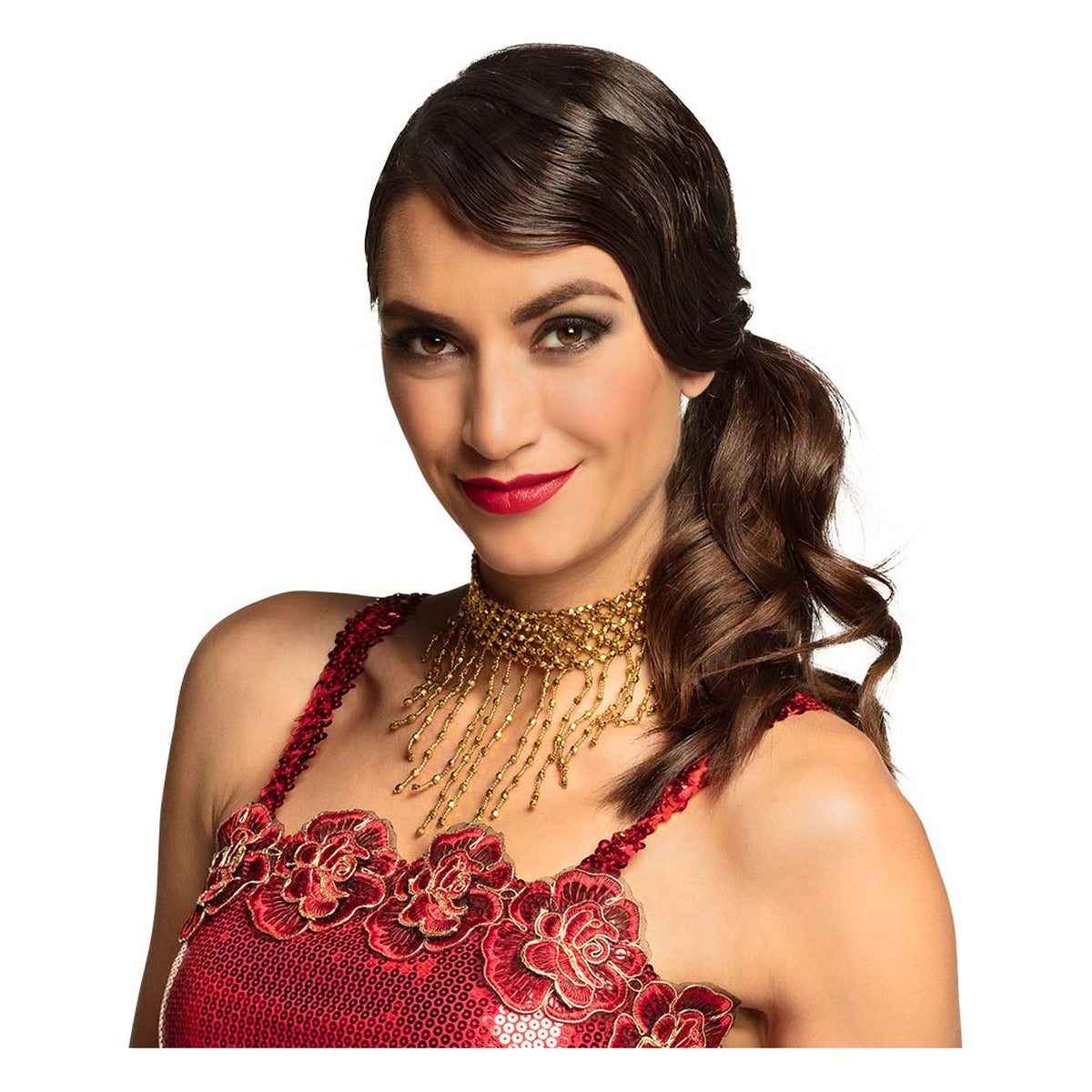 Gargantilla Flapper con Flecos Dorado