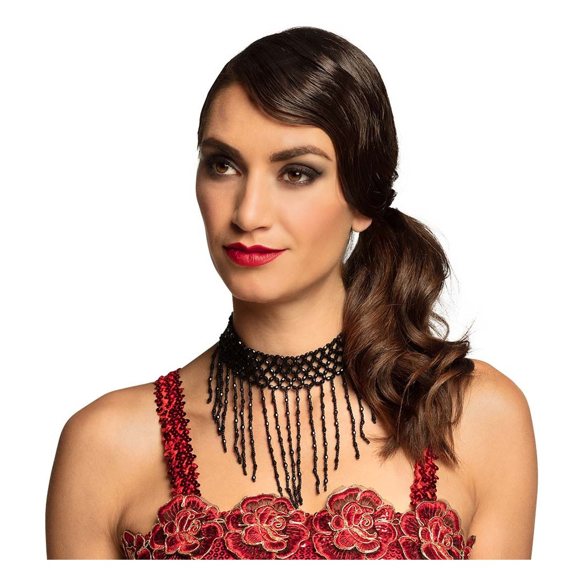 Gargantilla Flapper con Flecos Negro