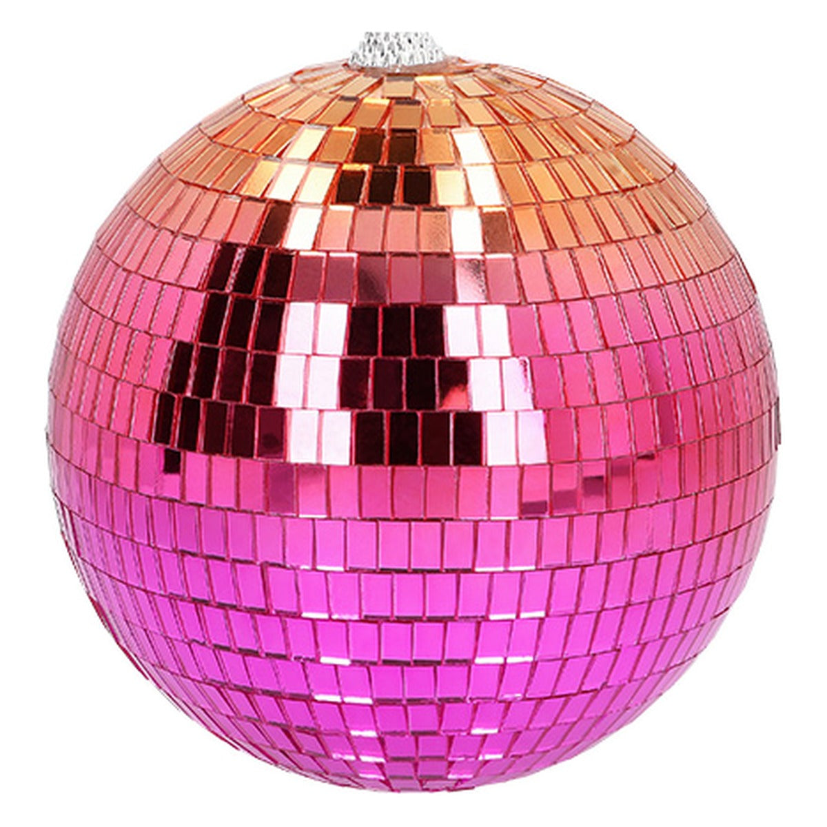 Bola de Discoteca Bicolor 15 cm Naranja y Rosa