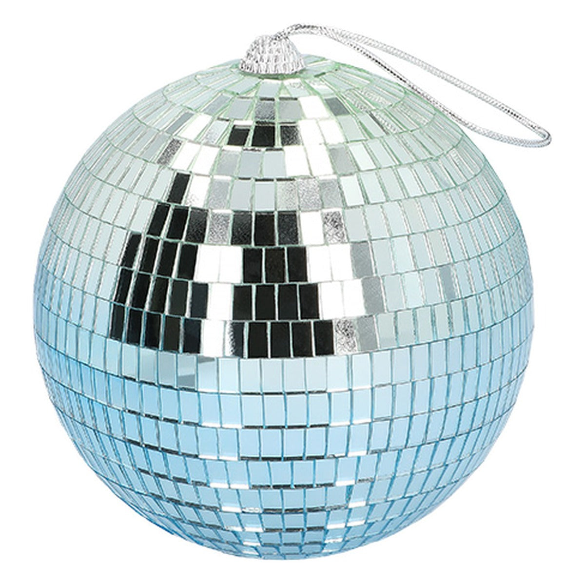 Bola de Discoteca Bicolor 15 cm Plata y Azul