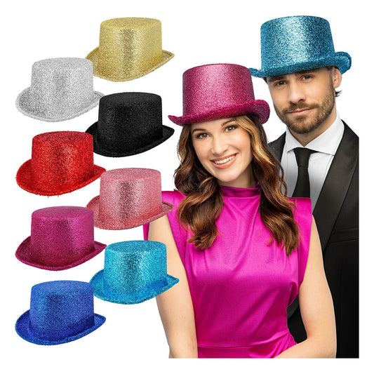Sombrero de Copa Showtime con Purpurina