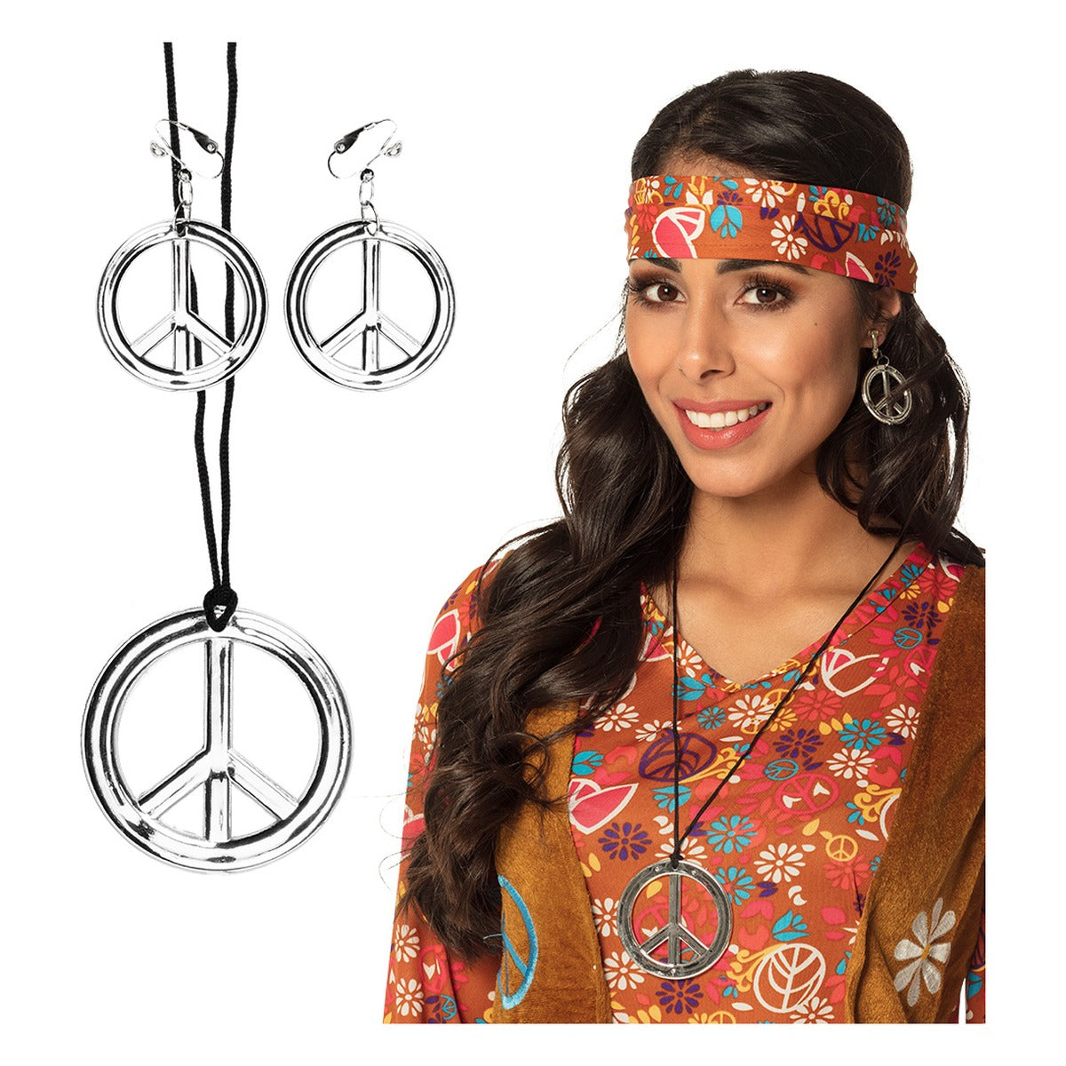 Set Peace Glam Collar y Pendientes