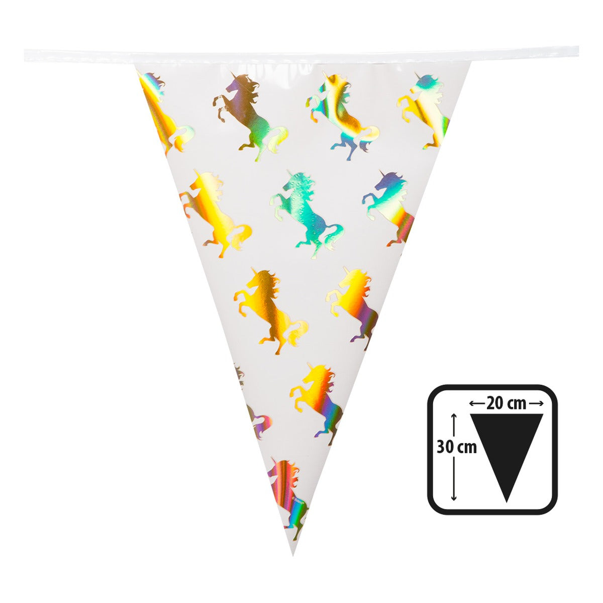 Banderines de Aluminio Unicornio 4 m