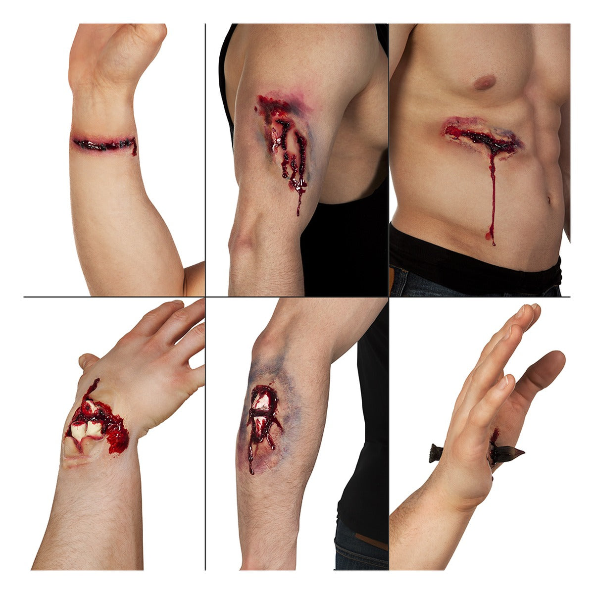 Heridas de Látex Adhesivas 6 Diseños