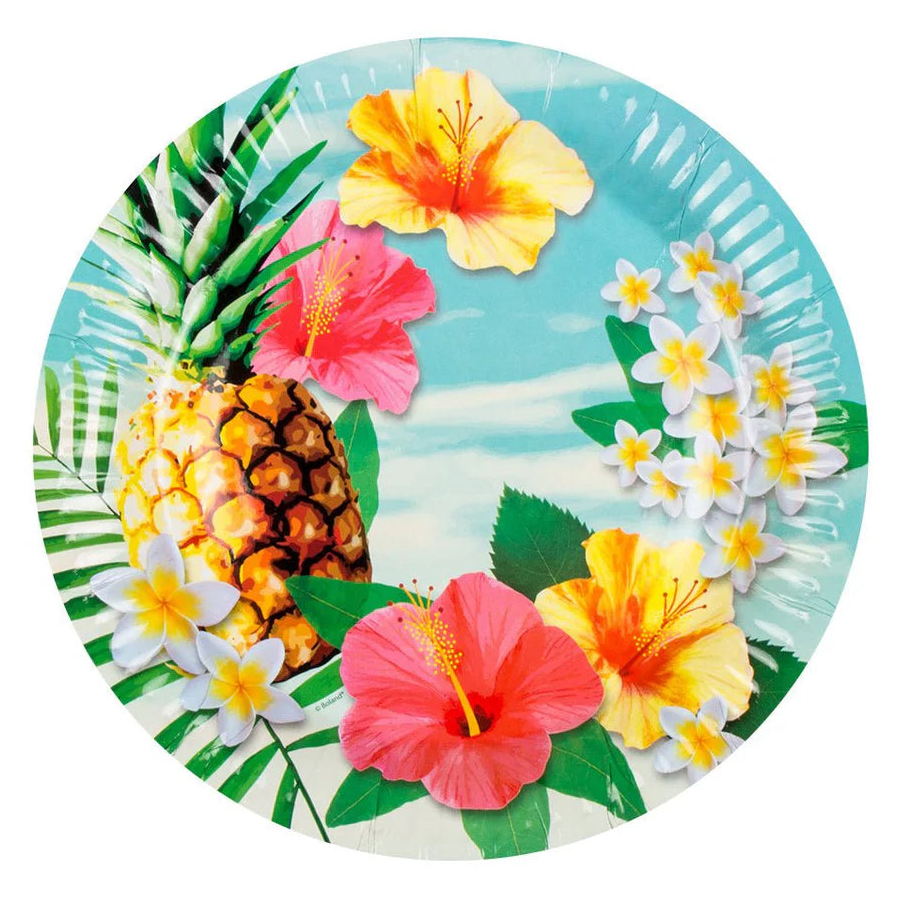 Platos Papel Paradise Tropical 23 cm 10uds