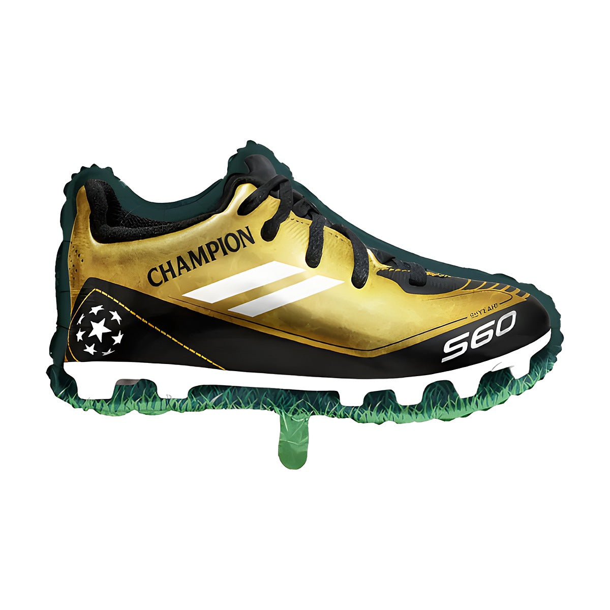 Globo Foil Bota de Fútbol Dorada Champion 45 x 79 cm