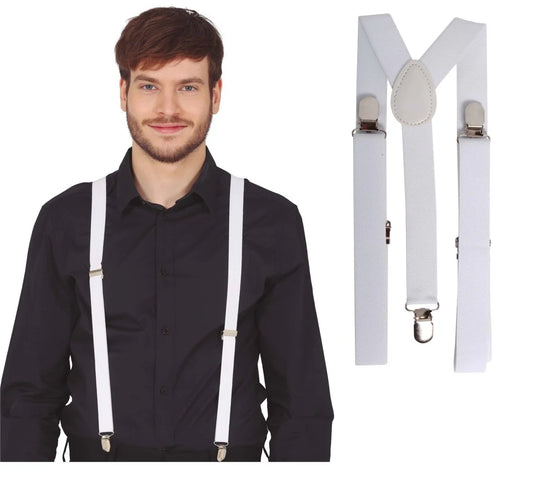 Tirantes de Disfraz 75 cm – Blanco, Negro y Rojo