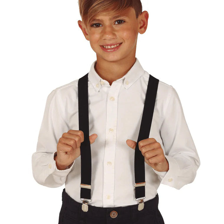 Tirantes de Disfraz Niño 58 cm – Blanco, Negro y Rojo