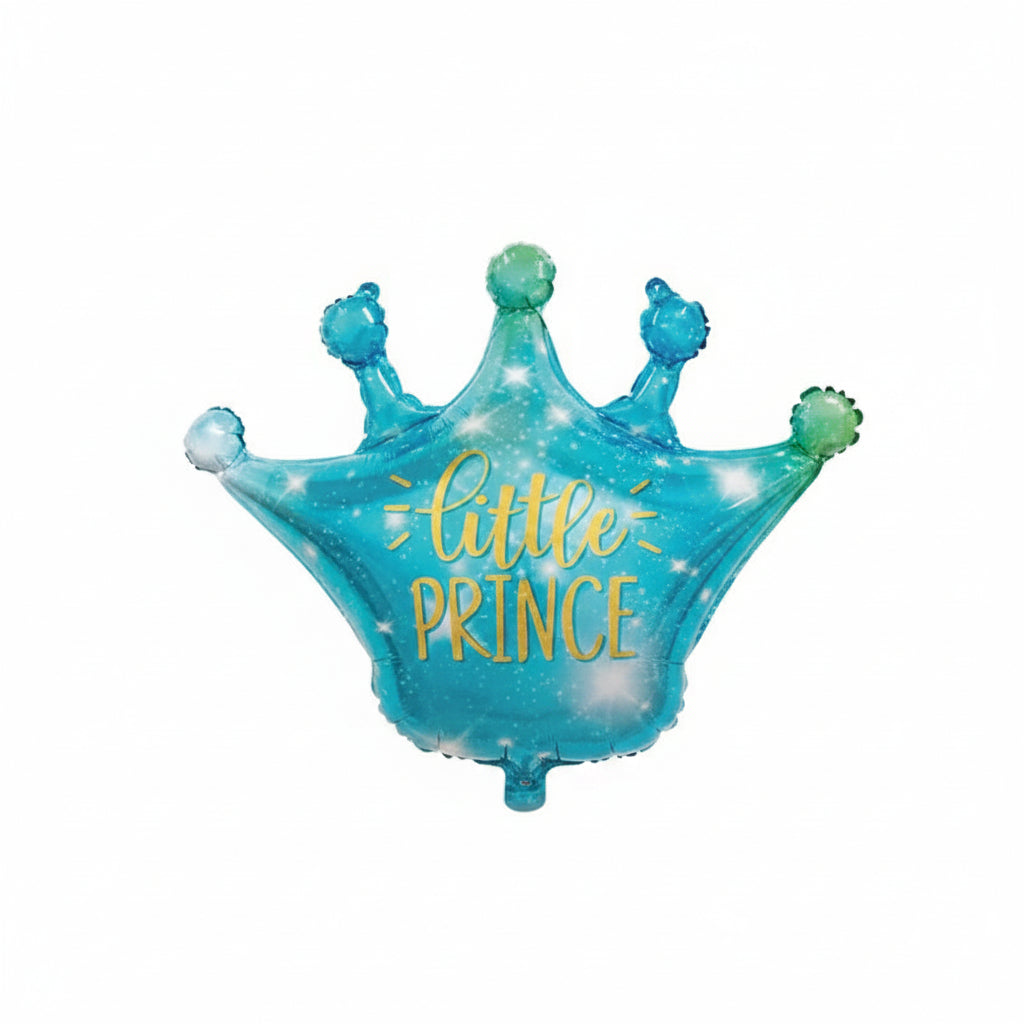 Globo Foil Redondo Corona Little Prince / Princess 70 cm (28")