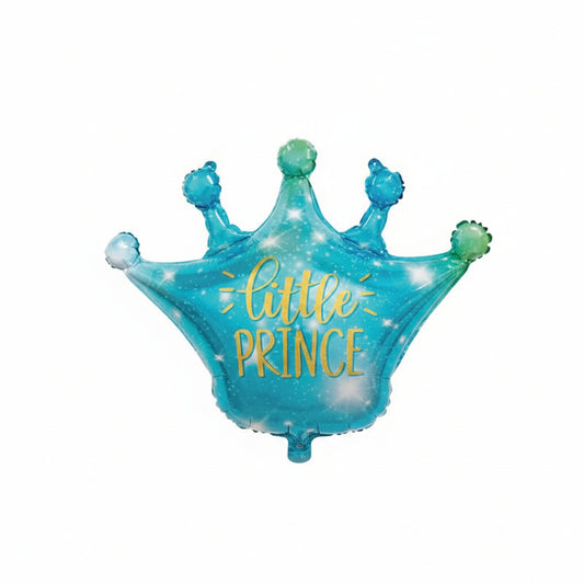 Globo Foil Redondo Corona Little Prince / Princess 70 cm (28")
