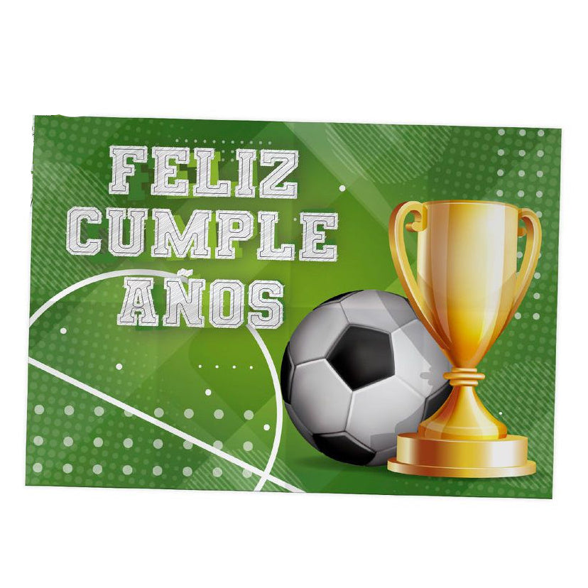 Cartel Papel Feliz Cumpleaños Fútbol 70x100 cm