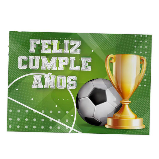 Cartel Papel Feliz Cumpleaños Fútbol 70x100 cm