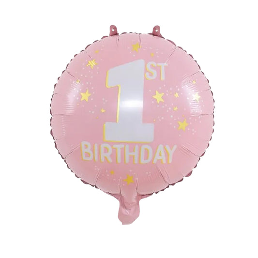 Globo Foil Redondo 1st Birthday 45 cm (18")