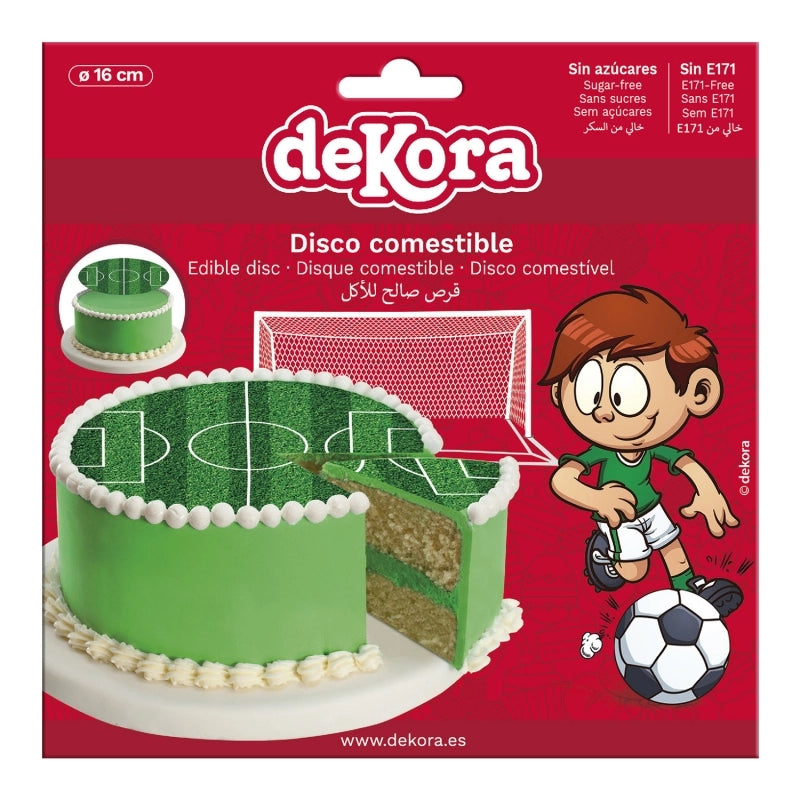 Oblea Comestible Fútbol para Tarta | deKora 15,5cm