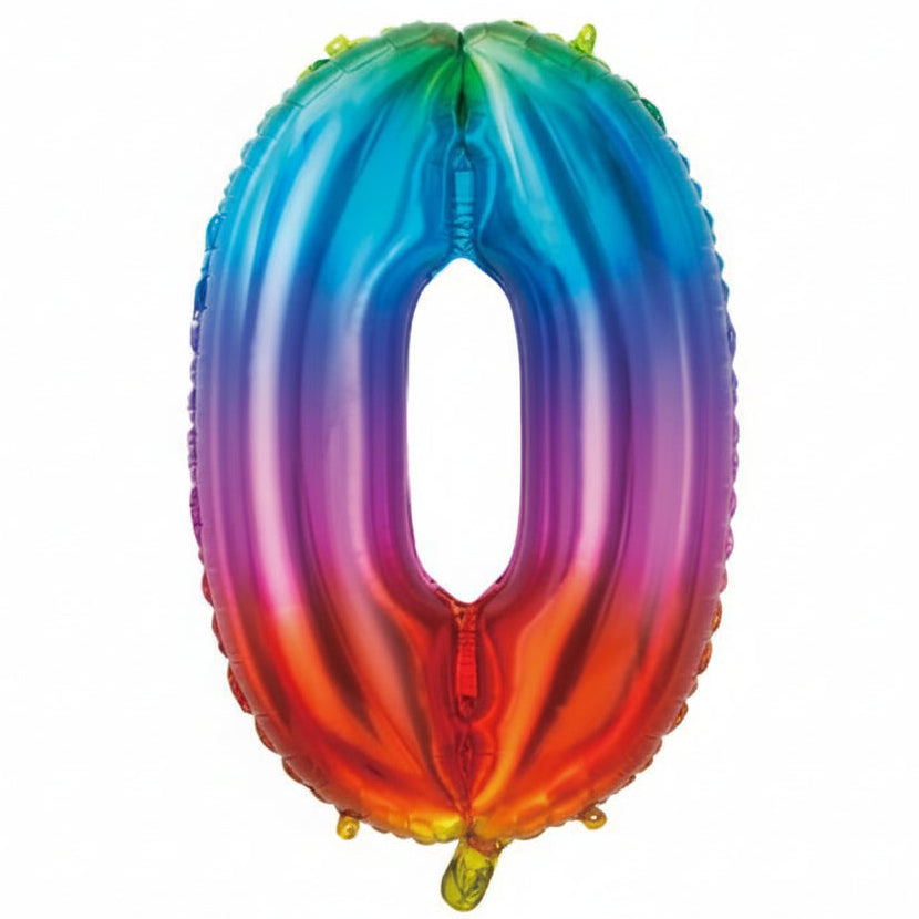 Globo Foil Número Gigante Transparente Jelly 86 cm (32")