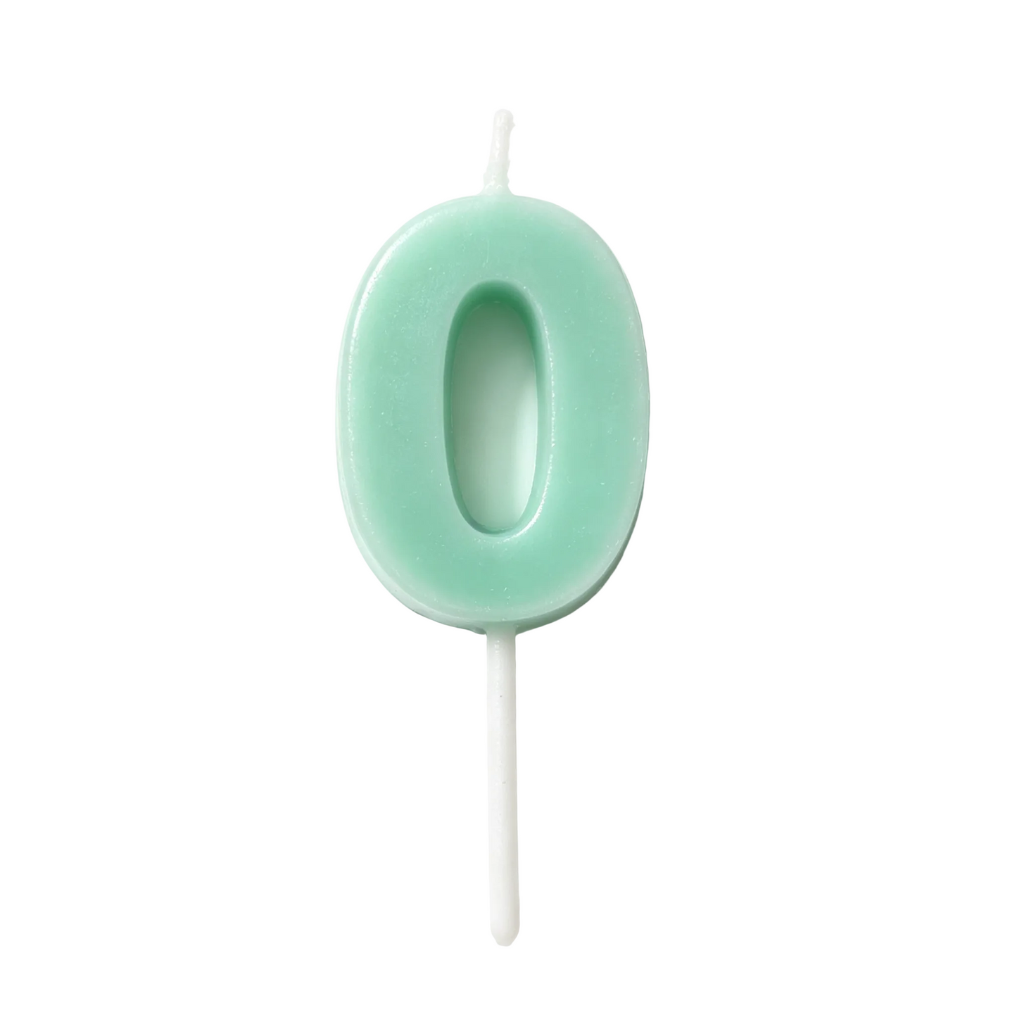 Vela para tarta en color menta números 0-9