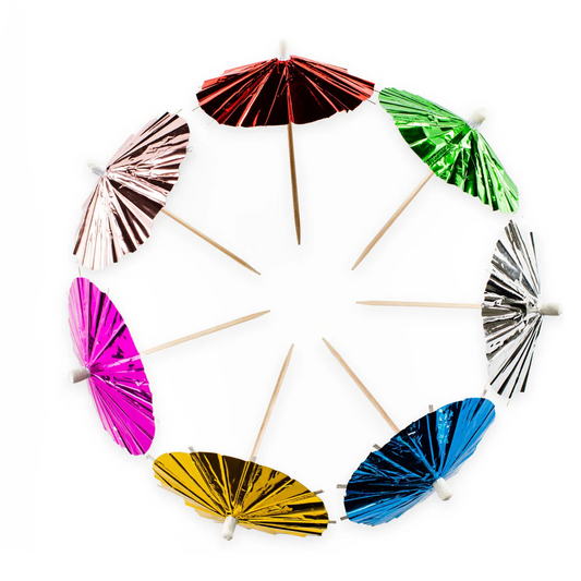 Palillos Coctel Parasol Metalico 10 uds