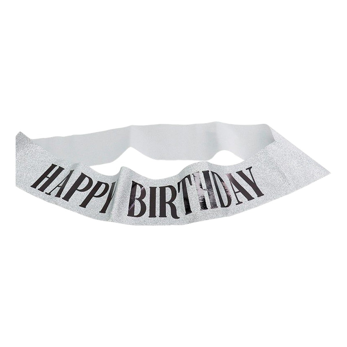 Banda Happy Birthday con Purpurina 12 x 160 cm