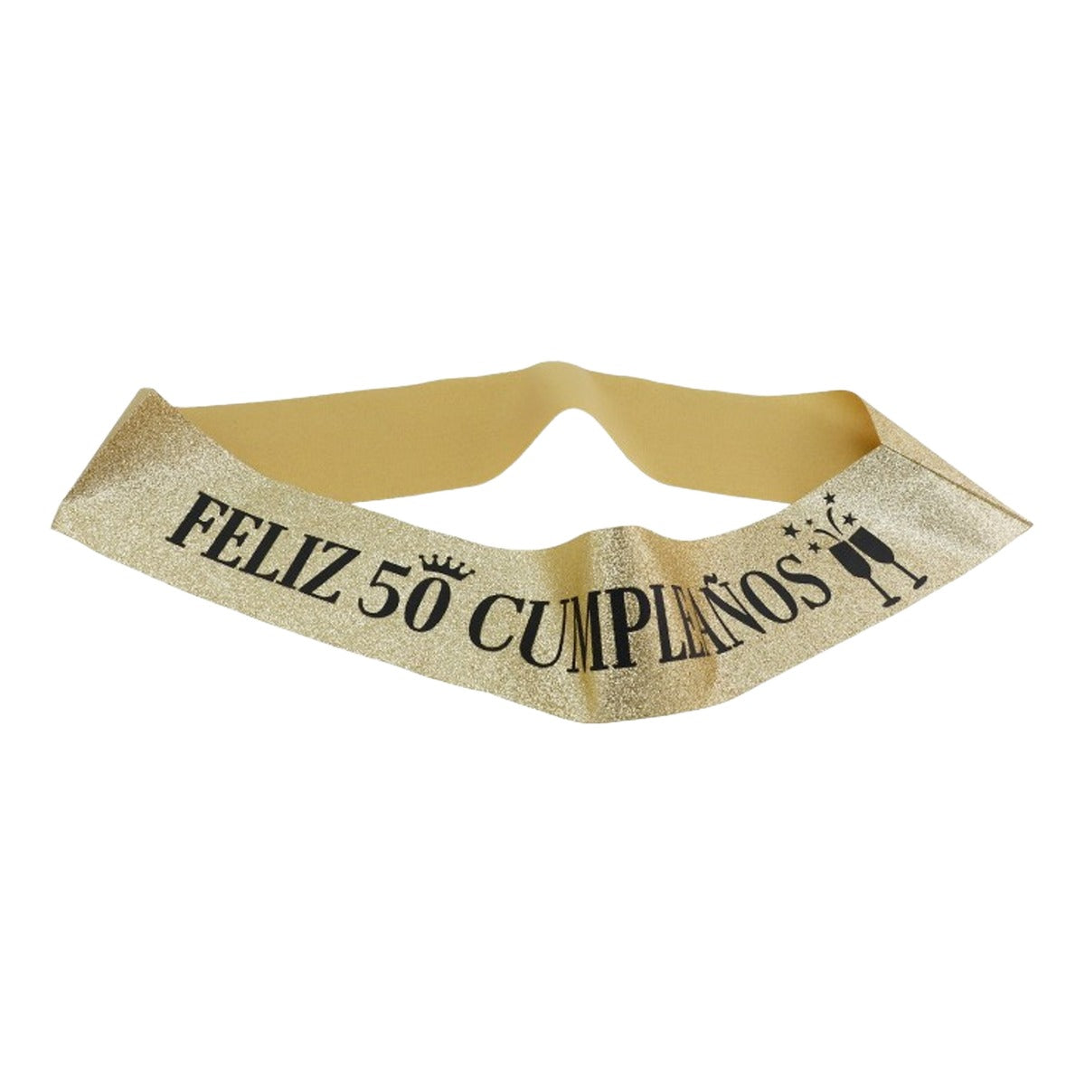 Banda Feliz Cumpleaños con Número y Purpurina 12 x 160 cm