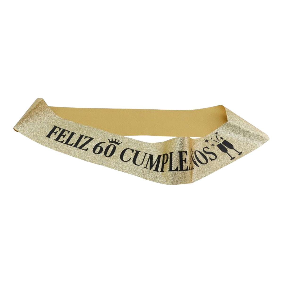 Banda Feliz Cumpleaños con Número y Purpurina 12 x 160 cm