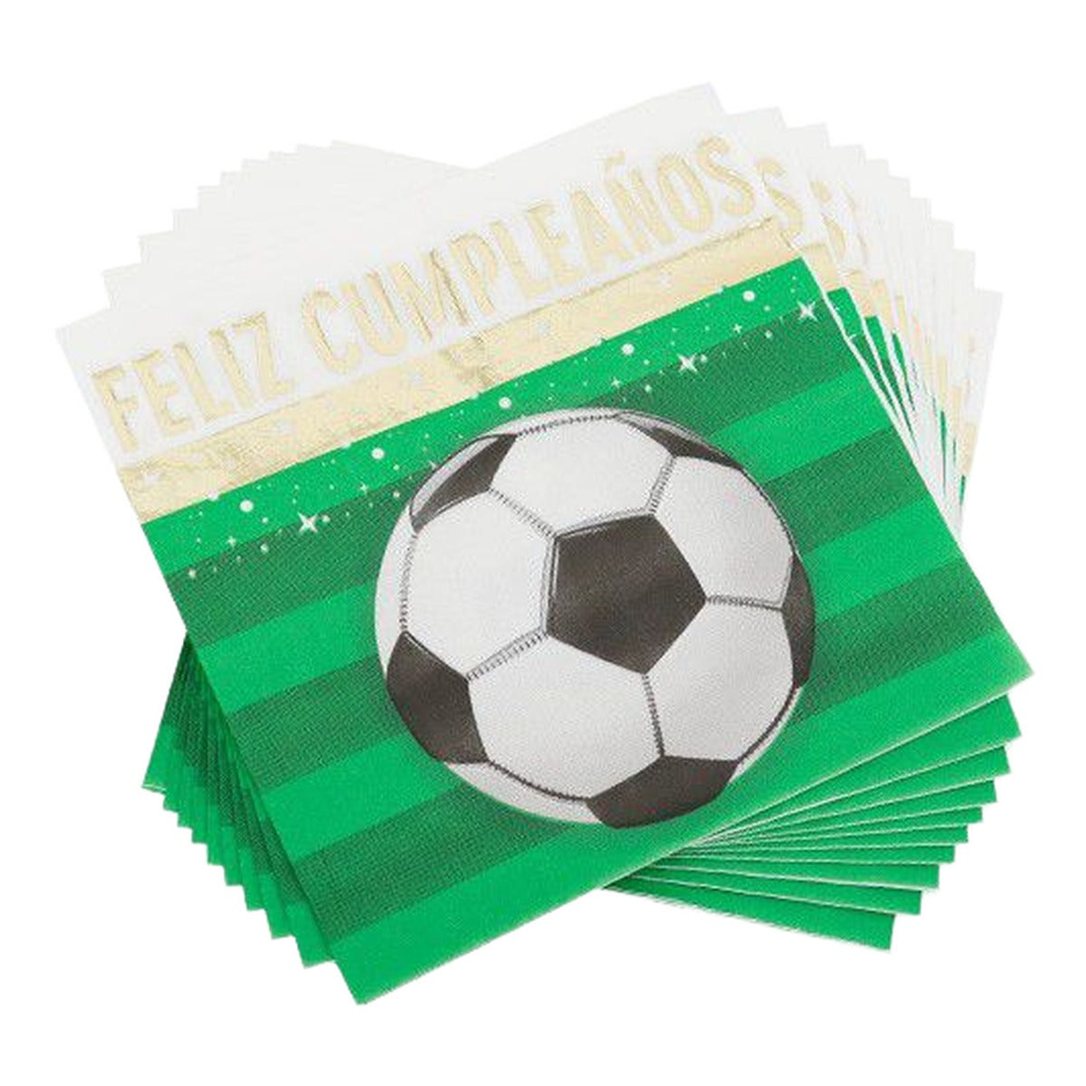 Servilletas Fútbol Feliz Cumpleaños 33 x 33 cm 10 uds