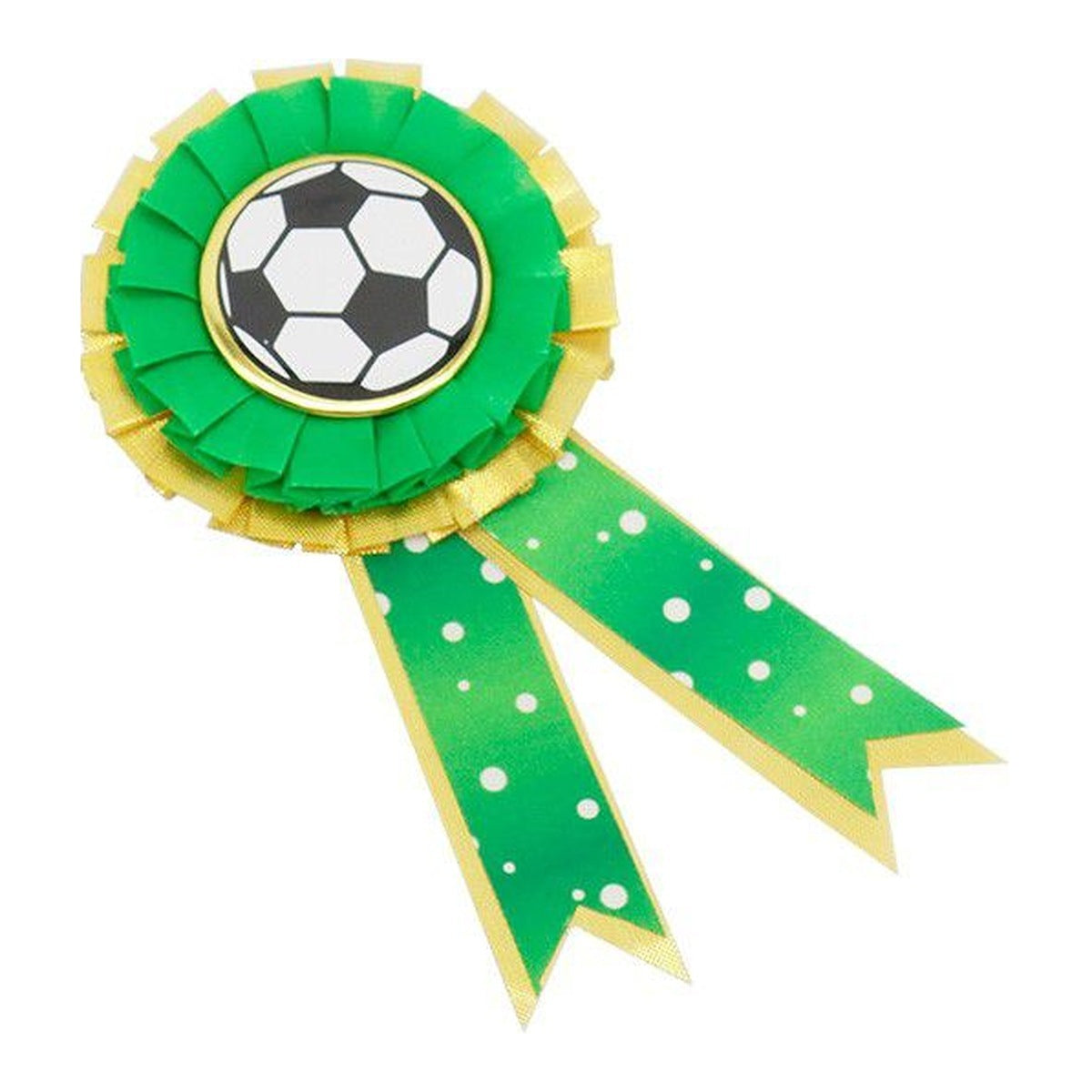 Escarapela Balón de Fútbol Feliz Cumpleaños 8 x 16 cm