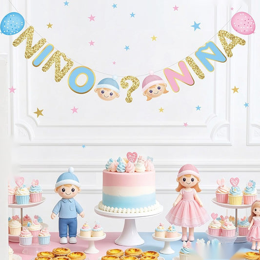 Guirnalda Niño o Niña Gender Reveal 3,4 m