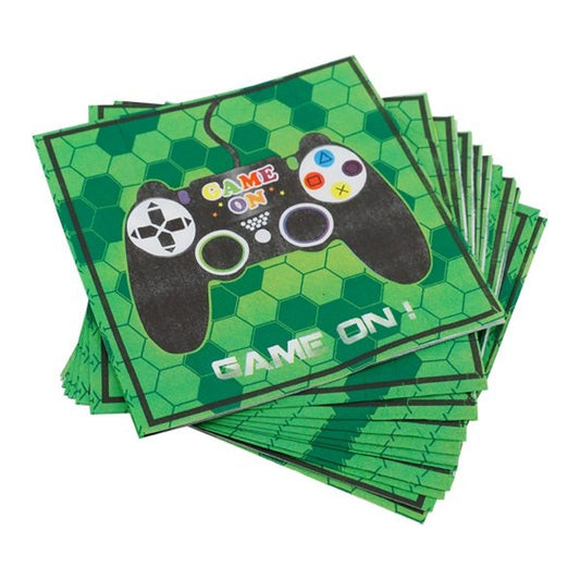 Servilletas Game On Mando Verde 33 x 33 cm 12 uds