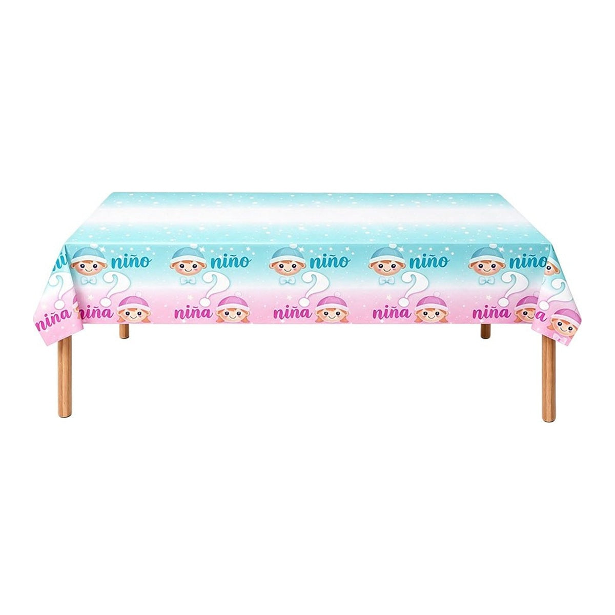 Mantel de Plástico Gender Reveal Niño o Niña 137 x 274 cm