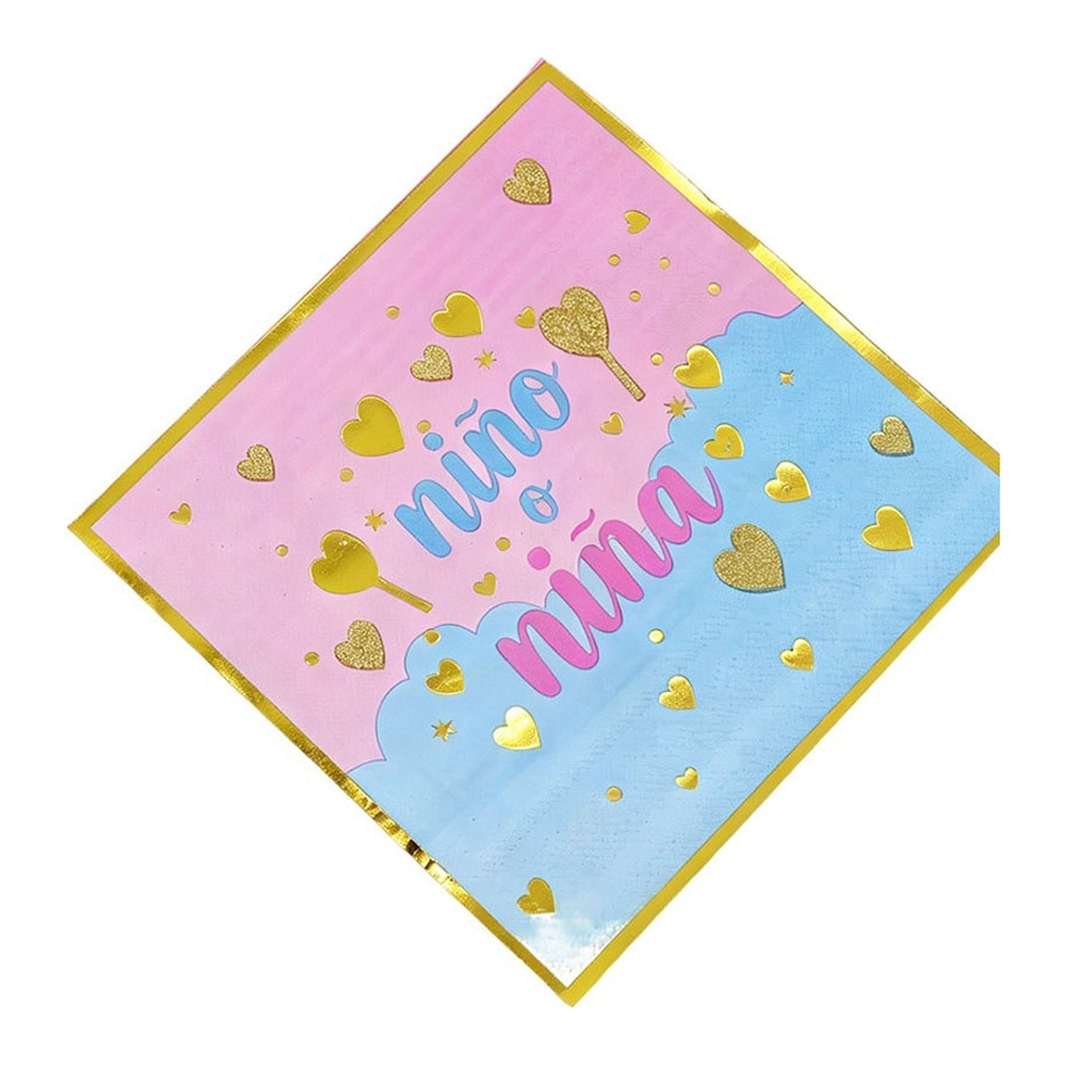 Servilletas Niño o Niña Rosa y Azul 33 x 33 cm 6 uds