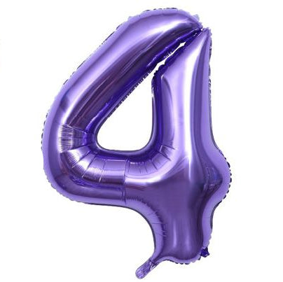 Globo Foil Número Gigante 100 cm (40") Morado Oscuro