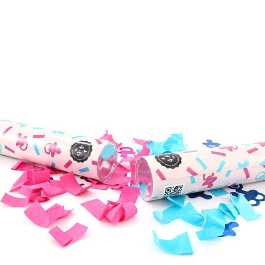 Cañón Confeti Chupetes Gender Reveal 30 cm