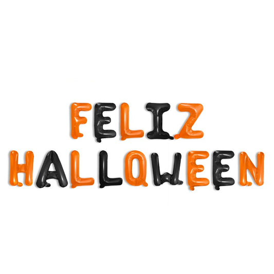 Set Globos Foil Letras 'Feliz Halloween' 40 cm