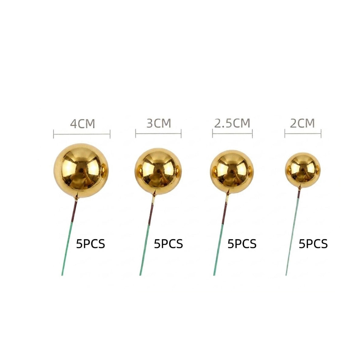 Bolas Decorativas de Espuma para Tartas 20 uds