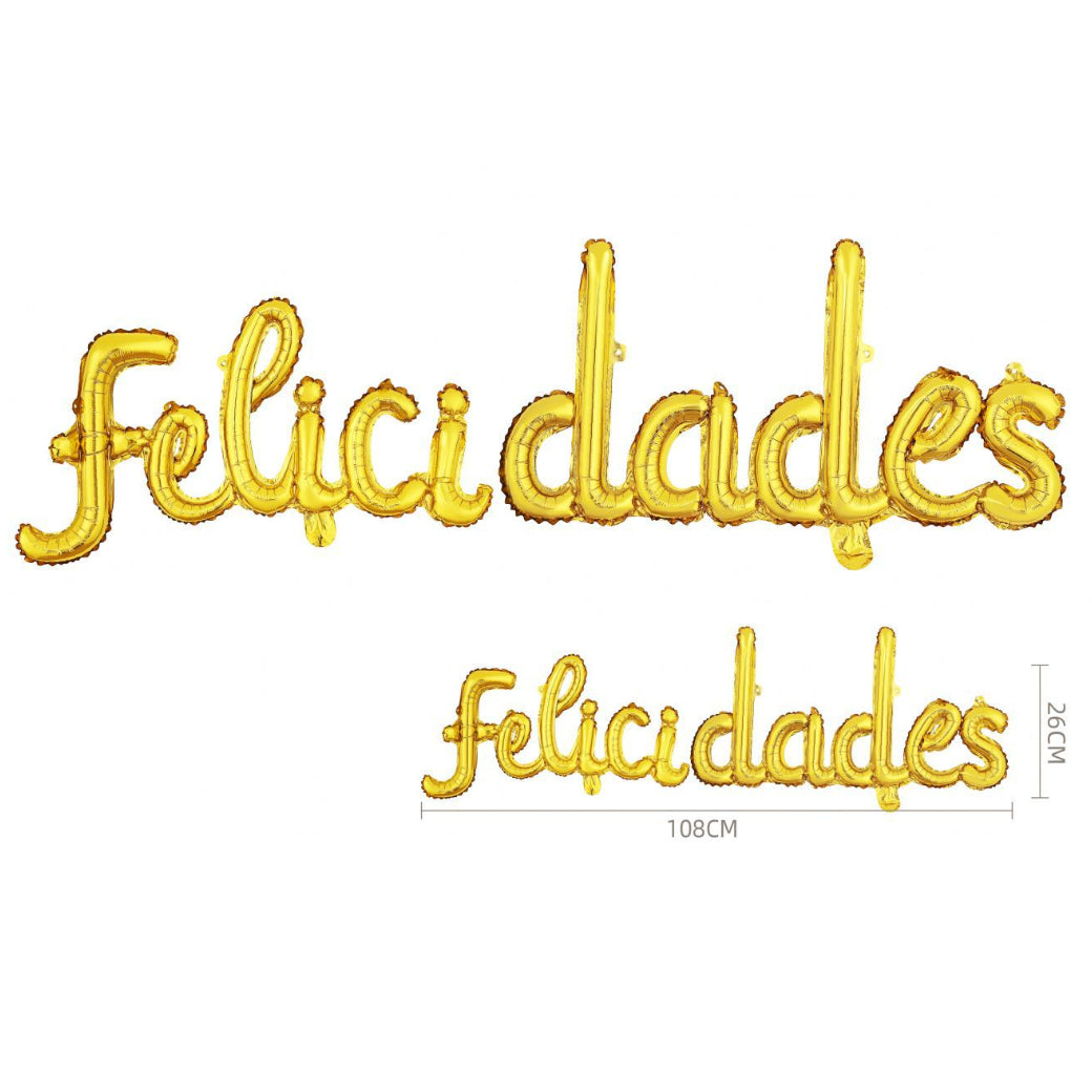 Globos Foil Letras 'Felicidades'