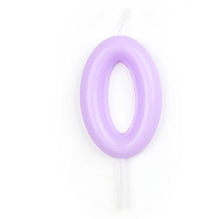 Vela Número Cumpleaños Morado Pastel 6 cm
