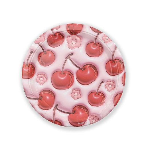 Platos Cartón Cereza 6 uds - 18cm y 23cm
